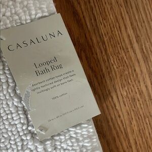 White Textured Bath Mat